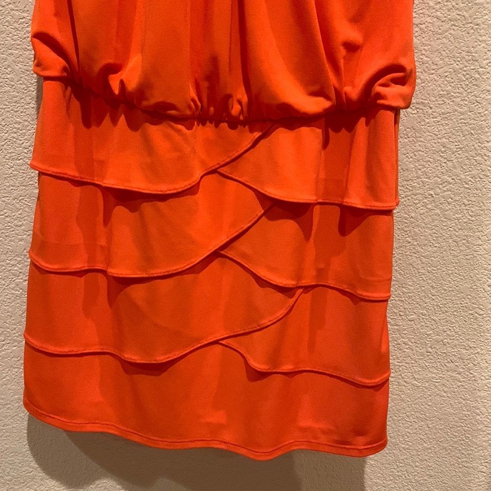 Cache Drop Waist Dress In Orange Size 2 - image 4